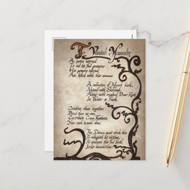 coole Halloween Hexenzauber Weihnachtspostkarte Feiertagspostkarte (Vorderseite/Rückseite Beispiel)