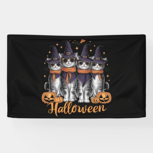 Coole Halloween-Katzen-Geschenke für ihr Töchterge Banner (Horizontal)