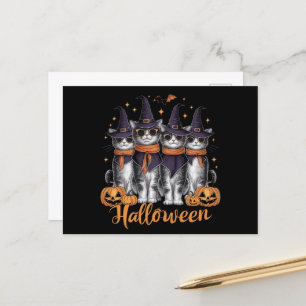 Coole Halloween-Katzen-Geschenke für ihr Töchterge Postkarte
