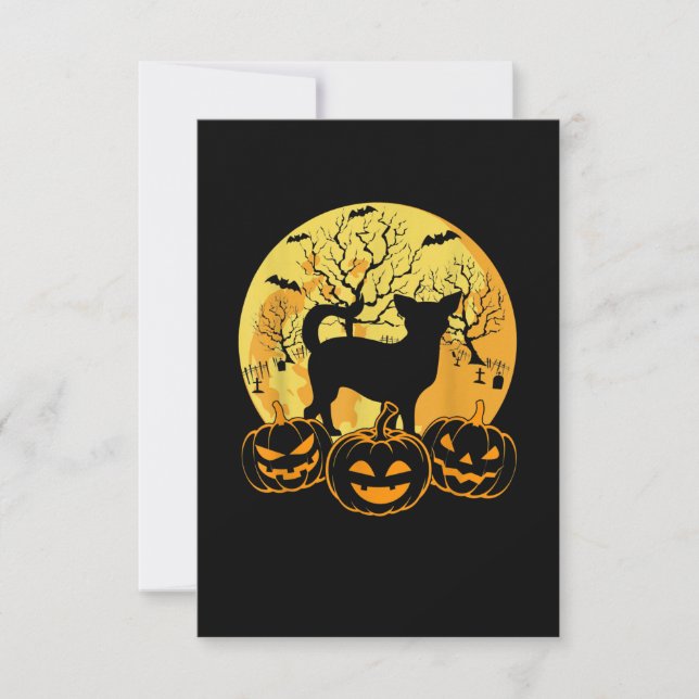 Coole Halloween Kostüme Chihuahua Dog Lover Ohrts RSVP Karte (Vorderseite)