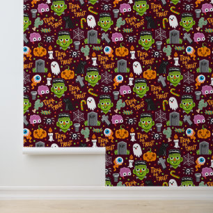 Coole Halloween-Mischung gekachelt Tapete
