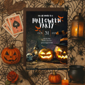 Coole Halloween-Party  Einladung