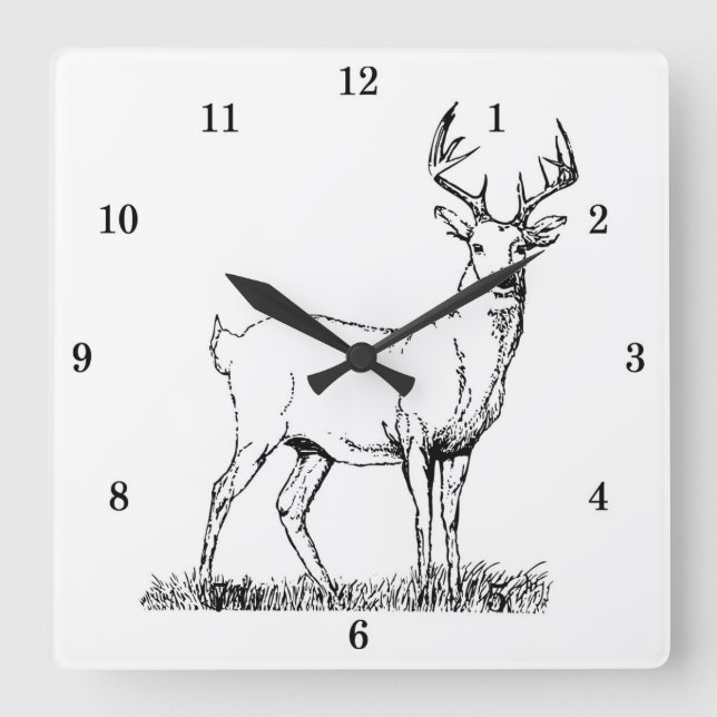 Coole Hängebauer Quadratische Wanduhr (Vorderseite)