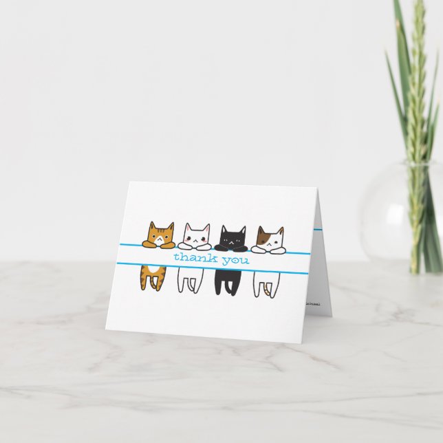 Coole hängende Katzen bei jedem Anlass danke (Vorderseite)