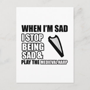 Coole Harfendesigns Postkarte