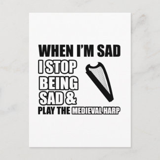 Coole Harfendesigns Postkarte