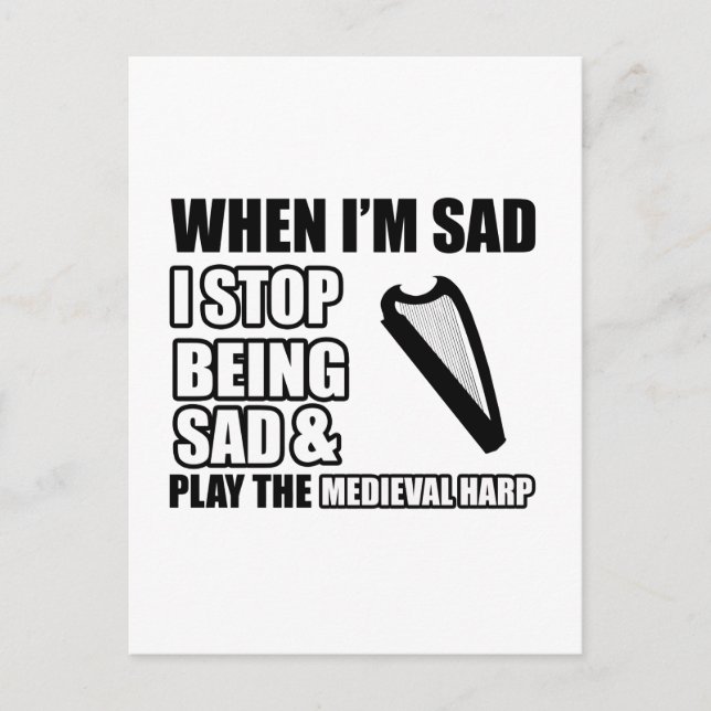 Coole Harfendesigns Postkarte (Vorderseite)