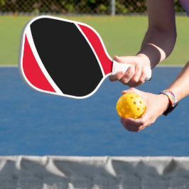 Coole, helle, schwarze Kurven - Roter Hintergrund Pickleball Schläger
