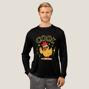 Coole Henne – Retro Lustiges Hühner-T-Shirt Tri-Blend Shirt
