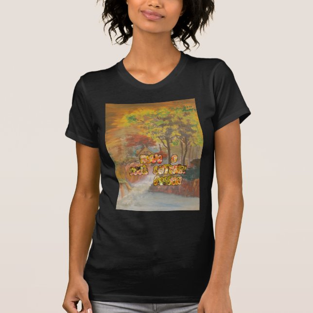 Coole Herbstsaison Vintage Kunst drucken T-Shirt (Vorderseite)