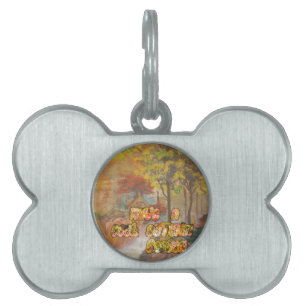 Coole Herbstsaison Vintage Kunst drucken Tiermarke