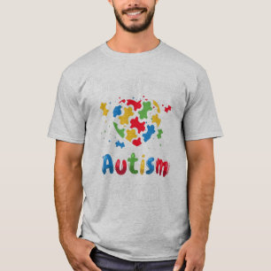 Coole Herz Puzzle Stücke leuchten es auf blau für T-Shirt