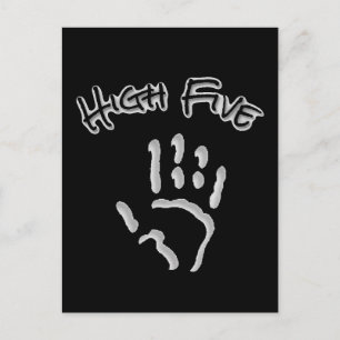 Coole High Five Hand Postkarte