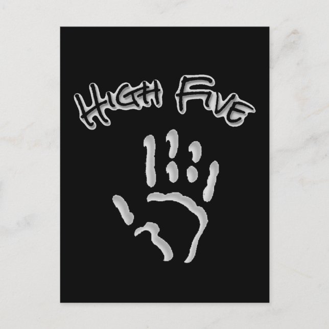 Coole High Five Hand Postkarte (Vorderseite)