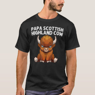 Coole Highland Cow for Men Vater Schottische Kühe  T-Shirt