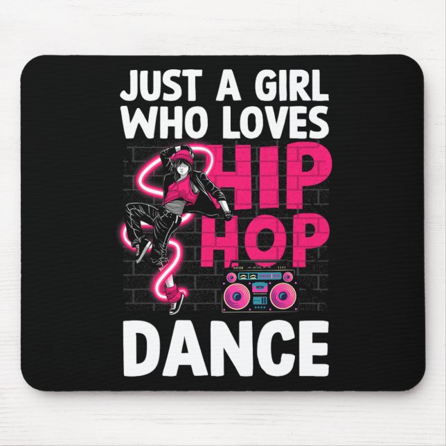 Coole Hip Hop Kunst für Frauen Mädchen Hiphop Danc Mousepad (Vorne)