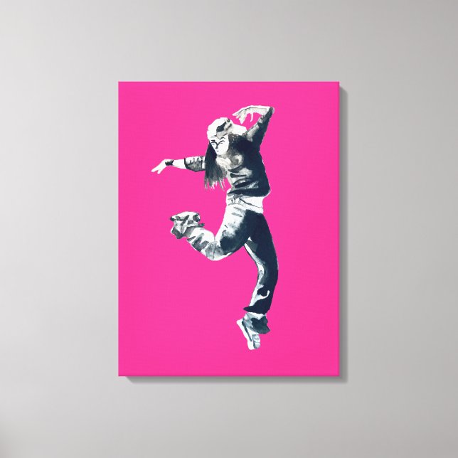 Coole Hip Hop Tänzerkunst Leinwanddruck (Vorderseite)