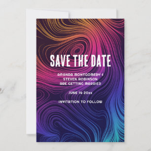 Coole Hochzeit mit sechzigjährigen Lebenszyklen un Save The Date