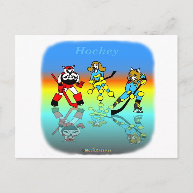 Coole Hockey-Geschenke für Kinder Postkarte (Vorderseite)