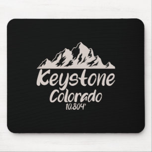 Coole Höhenlage Keystone Colorado T-Shirt Skifahre Mousepad