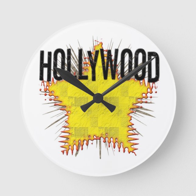 Coole Hollywood Uhr! Runde Wanduhr (Vorderseite)