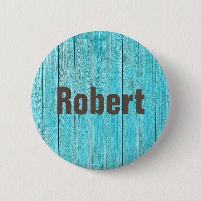 Coole Holzbezeichnung Personalisierter Name Markie Button (Vorderseite)