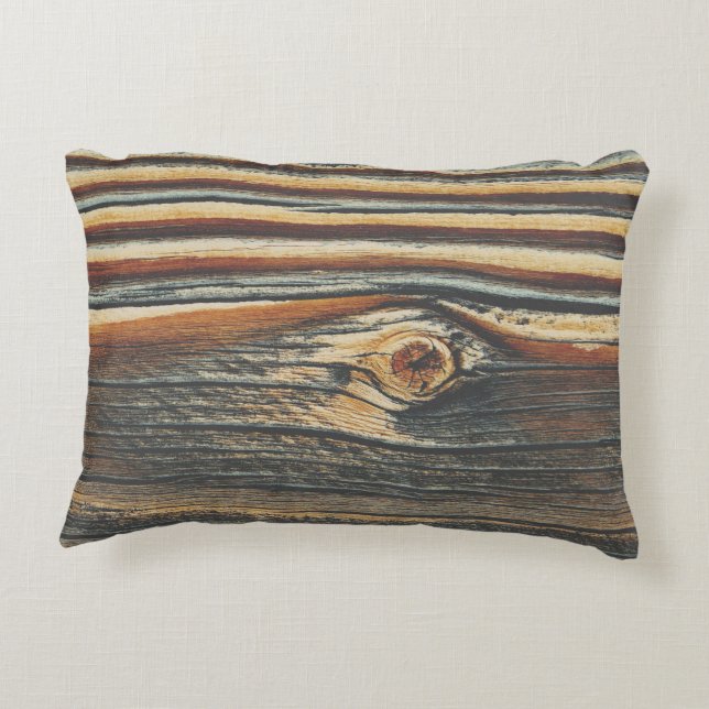 Coole Holzkörnerkunst Dekokissen (Rückseite)