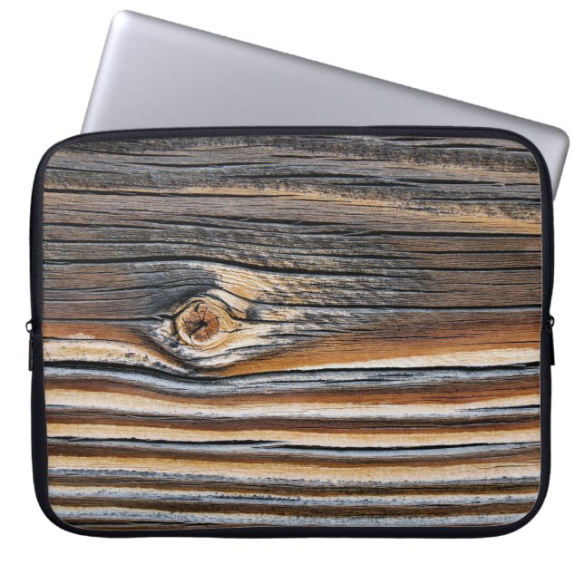 Coole Holzkörnerkunst Laptopschutzhülle (Vorderseite)