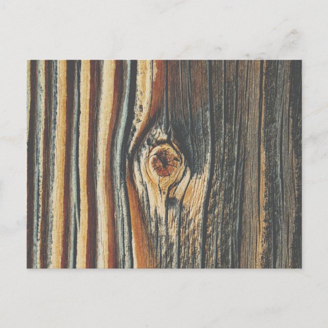 Coole Holzkörnerkunst Postkarte (Vorderseite)
