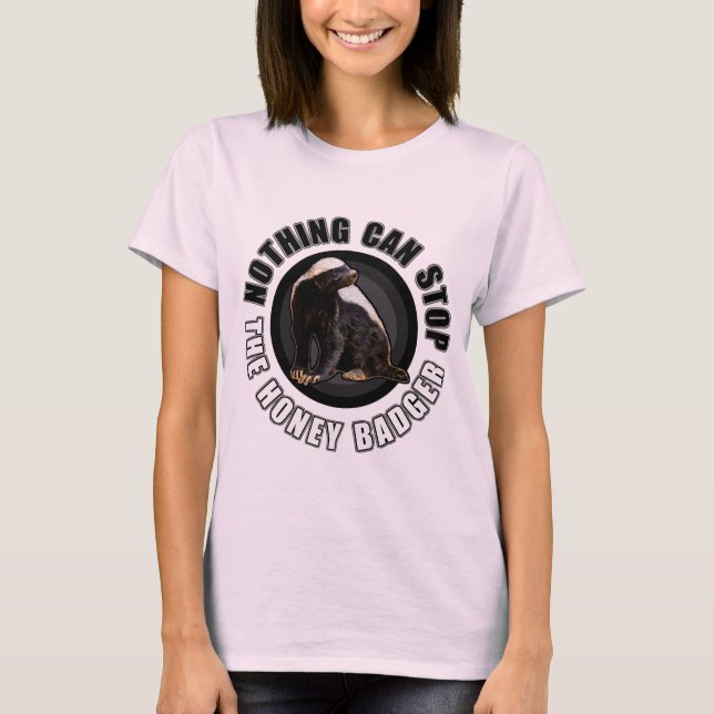 Coole Honig-Dachs-runde Logo-Art-Grafik T-Shirt (Vorderseite)
