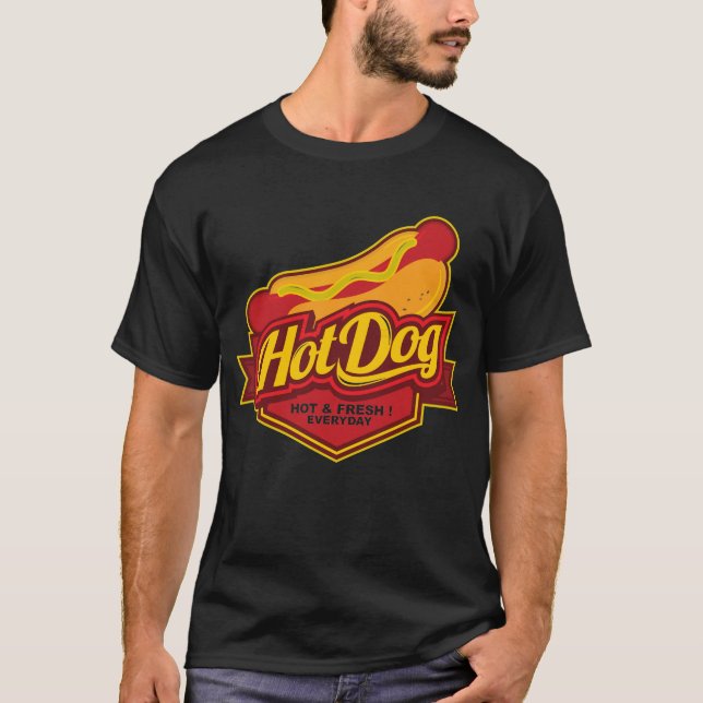 coole Hotdog-Kunst T-Shirt (Vorderseite)