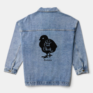 Coole Huhn Hühner personalisierter Name Damen Jeansjacke