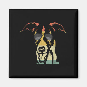 Coole Hühner Hunde Retro Vintager T - Shirt Magnet