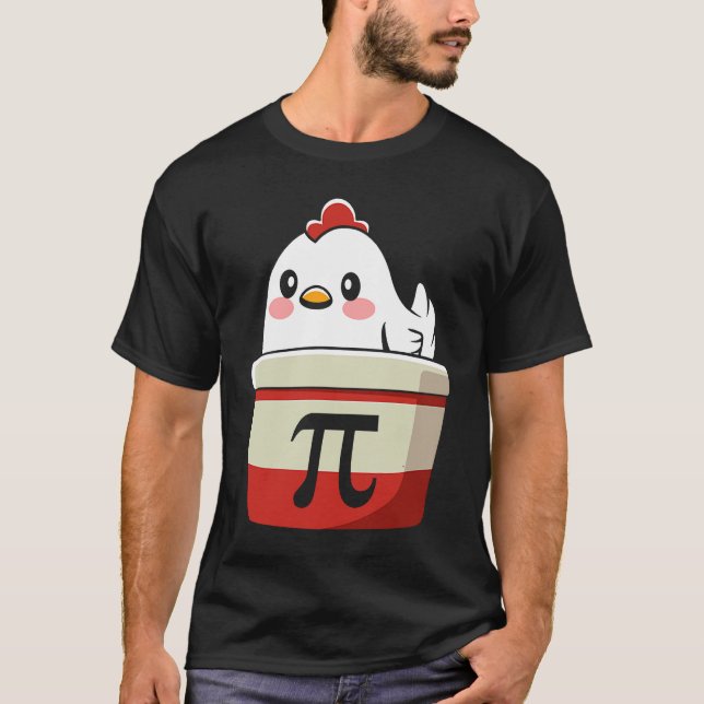 Coole Hühner-Pot-Pi-Symbol-Mathematik für Lehrer S T-Shirt (Vorderseite)