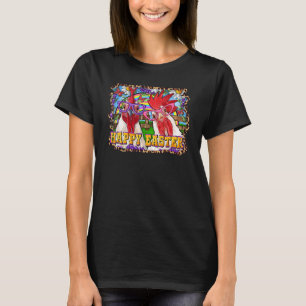 Coole Hühnerbrille Bauernhuhn Frohe Ostern T-Shirt