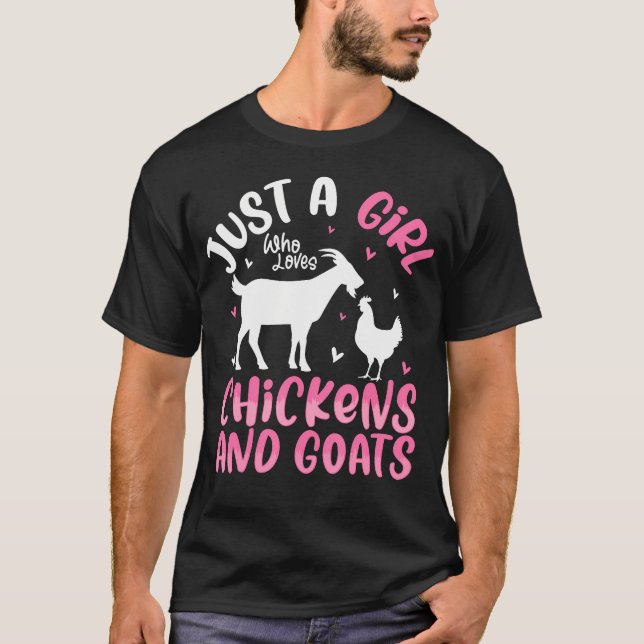 Coole Hühnerziegen Mädchen Pygmäe T-Shirt (Vorderseite)