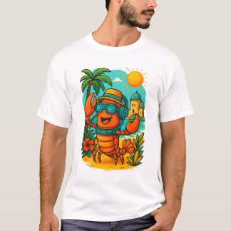 Coole Hummer Vibes - Funny Summer Beach T - Shirt