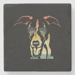 Coole Hunde Hunde Hunde Retro Vintager T - Shirt Steinuntersetzer
