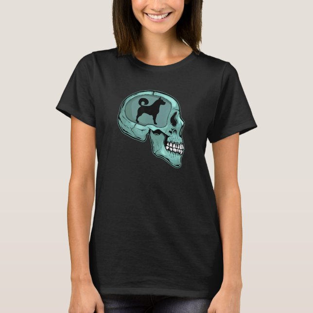Coole Hunde Silhouette Trainer Hunde und Sitte T-Shirt (Vorderseite)