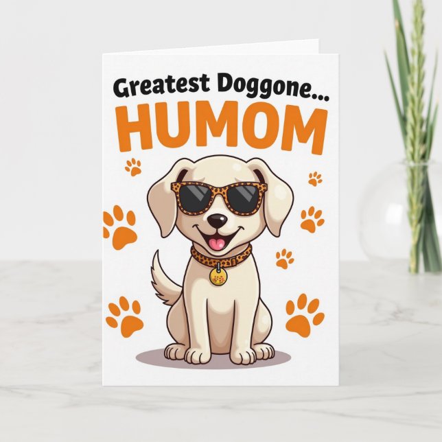 Coole Hundemutter Grußkarte Karte (Vorderseite)