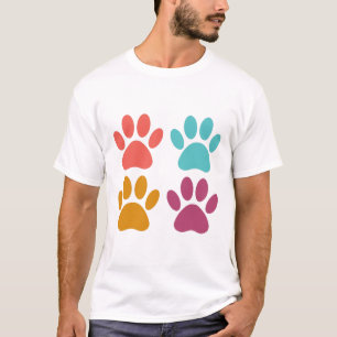 Coole Hundepapierdrucke T-Shirt