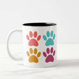 Coole Hundepapierdrucke Zweifarbige Tasse