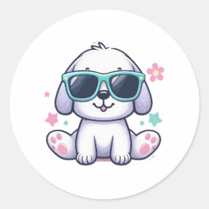 Coole Hundestil Runder Aufkleber