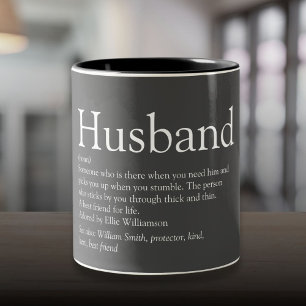 Coole Husband Definition Modernes Grau Zweifarbige Tasse