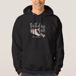 Coole Ice Skaten Art for Girls Women Skater Abbild Hoodie