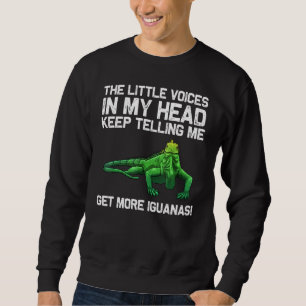 Coole Iguana für Männer Lizard Reptile Herpetol Sweatshirt