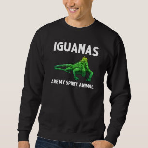 Coole Iguana für Männer Lizard Reptile Herpetol Sweatshirt