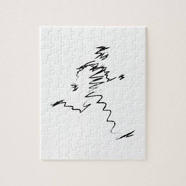 Coole Illustration des Läufers Puzzle (Vertikal)