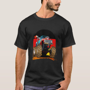 Coole Illustration Monster Mud Truck mit deutscher T-Shirt