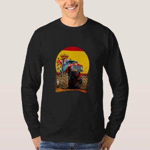 Coole Illustration Monster Mud Truck mit Spanien F T-Shirt